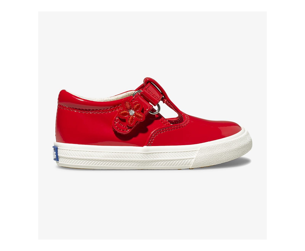 Keds Kids Slip Ons Red - Daphne Patent - 794YCOVDP